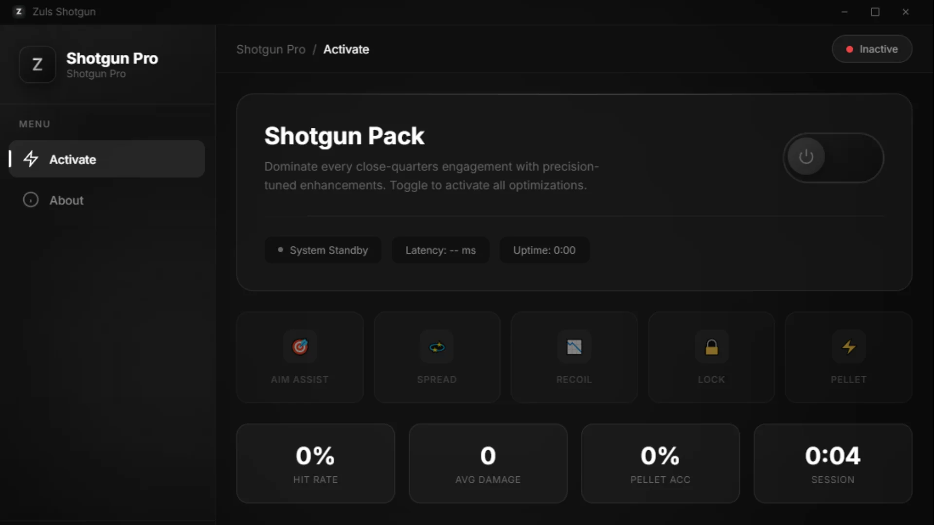 Shotgun Pack interface preview